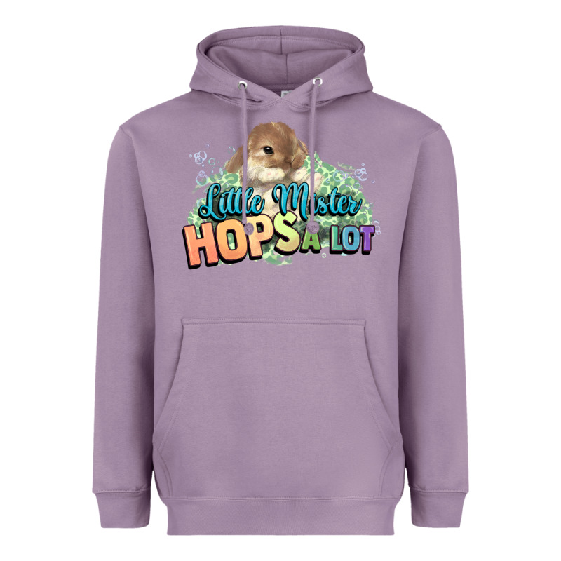 Little Mister Hops A Lot Easter Day Heavyweight Hoodie by HowdyJamesFarm | Teevron