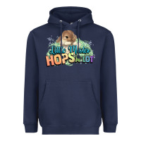 Navy Little mister hops a lot Easter day Heavyweight Hoodie - HowdyJamesFarm