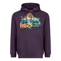 Plum Little mister hops a lot Easter day Heavyweight Hoodie - HowdyJamesFarm