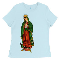 Baby Blue our lady of guadalupe Ladies Tee - JahusDesignShop