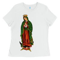 White our lady of guadalupe Ladies Tee - JahusDesignShop