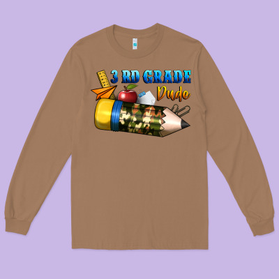 3 Rd Grade Dude Long Sleeve Tee Designed By Bundleandbundleshop