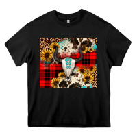 Black bullskull Sunflower Heavy Core Tee - JahusDesignShop