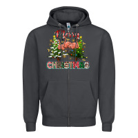 Smoke Merry Christmas flamingo Zipper Hoodie - texasbilliewilder