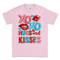 Bubblegum Pink xo xo hugs and kisses Classic Tee - NancyCooperArtShop