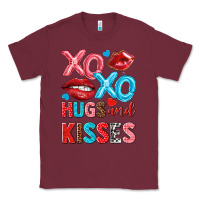 Burgundy xo xo hugs and kisses Classic Tee - NancyCooperArtShop