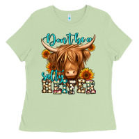 Matcha don't be a salty heifer long haired cow Ladies Tee - Jasminsmagicworld