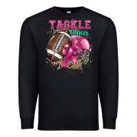 Black Tackle Cancer Premium Sweatshirt - HowdyJamesFarm