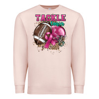 Pale Pink Tackle Cancer Premium Sweatshirt - HowdyJamesFarm
