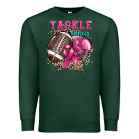 Sports Green Tackle Cancer Premium Sweatshirt - HowdyJamesFarm