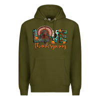 Army Green love thanksgiving Premium Hoodie - JahusDesignShop