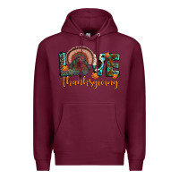 Burgundy love thanksgiving Premium Hoodie - JahusDesignShop