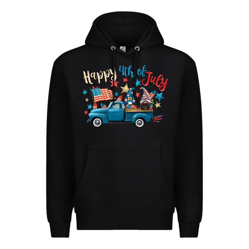 Happy 4th Of July Gnome Truck Premium Hoodie by CowGirlArtShop | Teevron