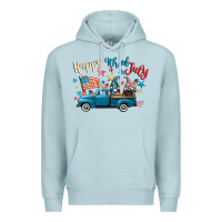 Blue Mist happy 4th of july gnome truck Premium Hoodie - CowGirlArtShop