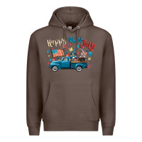 Coffee happy 4th of july gnome truck Premium Hoodie - CowGirlArtShop