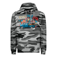 Slate Camo happy 4th of july gnome truck Premium Hoodie - CowGirlArtShop