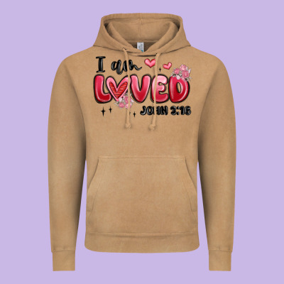 I Am Loved John 3 16 Vintage Hoodie Designed By Maliassmallbusiness