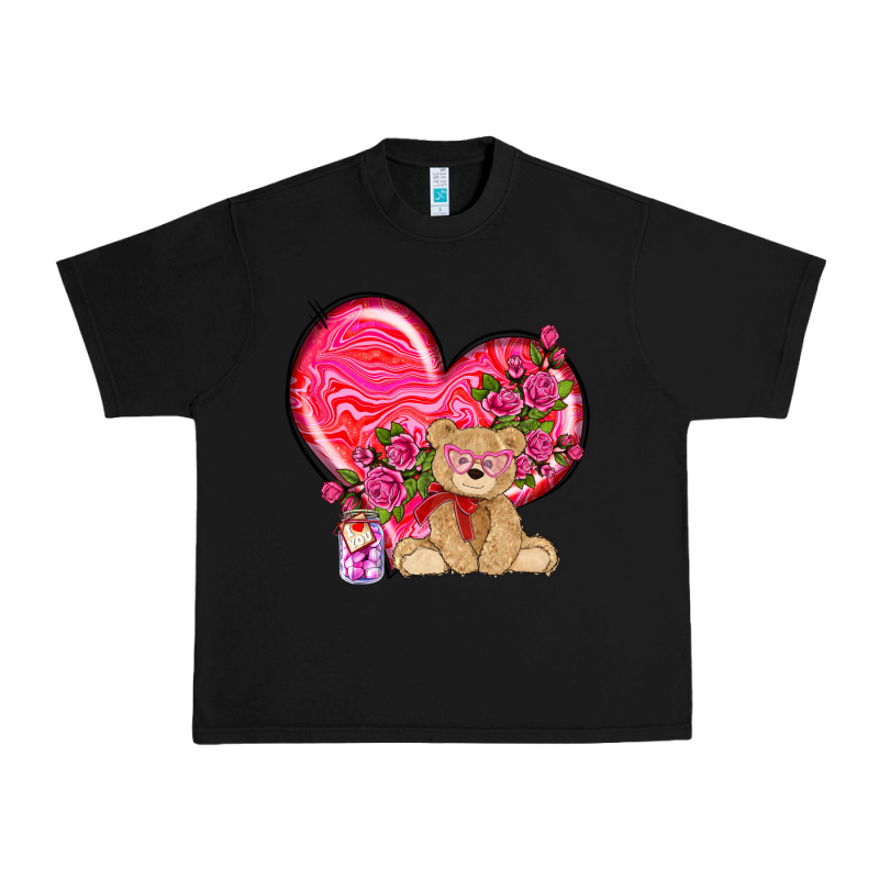 Valentines Heart With Bear Urban Heavy Tee by NancyCooperArtShop | Teevron
