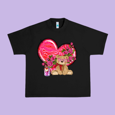 Valentines Heart With Bear Urban Heavy Tee Designed By Nancycooperartshop