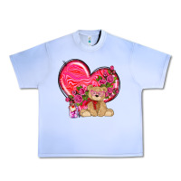 Grape Ice valentines heart with bear Urban Heavy Tee - NancyCooperArtShop
