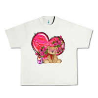 Pistachio valentines heart with bear Urban Heavy Tee - NancyCooperArtShop