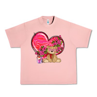 Salmon valentines heart with bear Urban Heavy Tee - NancyCooperArtShop