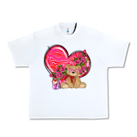 White valentines heart with bear Urban Heavy Tee - NancyCooperArtShop