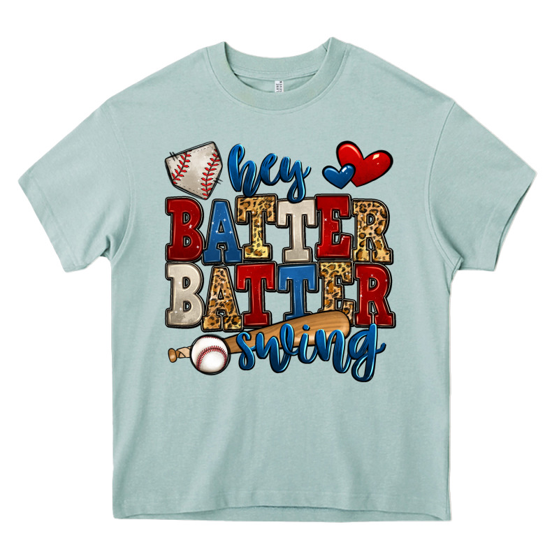Hey Batter Batter Swing Baseball Heavy Core Tee by Jasminsmagicworld | Teevron