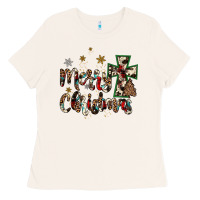 Bone merry christmas wood slice ornament Ladies Tee - JahusDesignShop