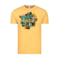 Vintage Mustard pray wait trust crosses christian Vintage Tee - NancyCooperArtShop