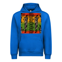 Cobalt african silhouette seamless pattern Urban Hoodie - BundleAndBundleShop