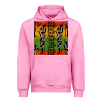 Fuchsia Pink african silhouette seamless pattern Urban Hoodie - BundleAndBundleShop