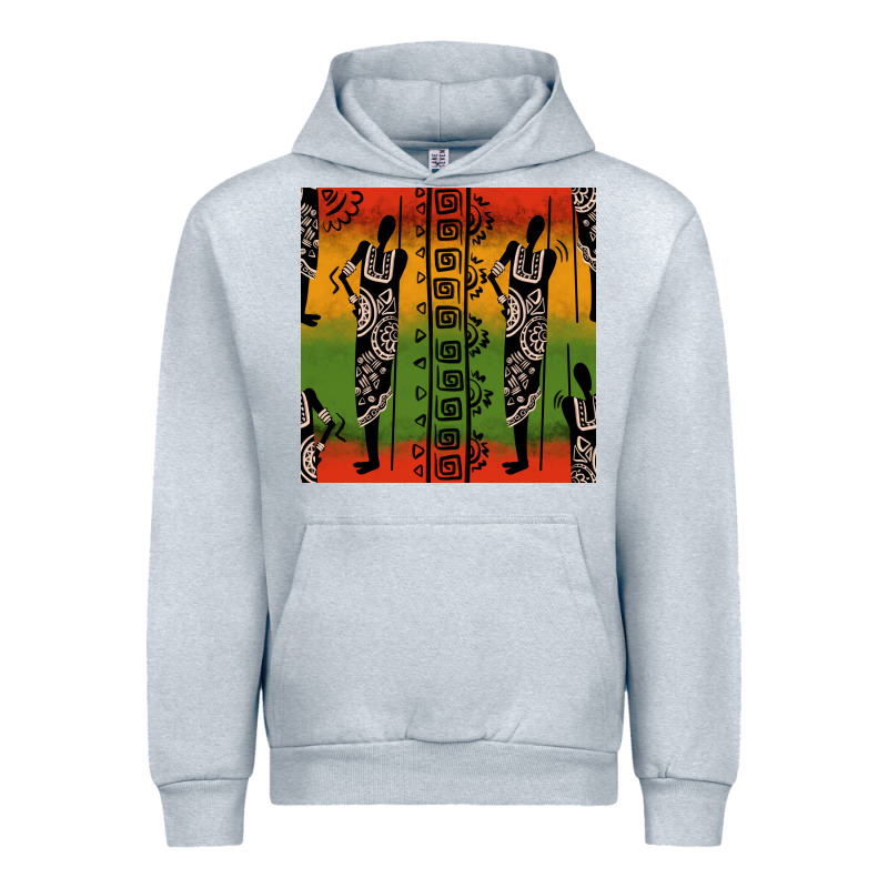 African Silhouette Seamless Pattern Urban Hoodie by BundleAndBundleShop | Teevron