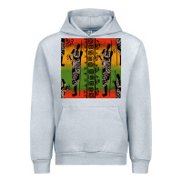 Heather Grey african silhouette seamless pattern Urban Hoodie - BundleAndBundleShop