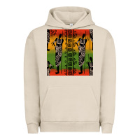 Pigment French Oak african silhouette seamless pattern Urban Hoodie - BundleAndBundleShop