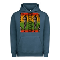 Pigment Midnight Navy african silhouette seamless pattern Urban Hoodie - BundleAndBundleShop