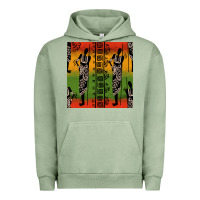 Pigment Oil Green african silhouette seamless pattern Urban Hoodie - BundleAndBundleShop