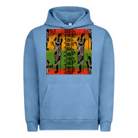 Pigment Pebble Blue african silhouette seamless pattern Urban Hoodie - BundleAndBundleShop