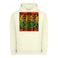Pigment Pistachio african silhouette seamless pattern Urban Hoodie - BundleAndBundleShop