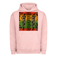 Pigment Salmon african silhouette seamless pattern Urban Hoodie - BundleAndBundleShop