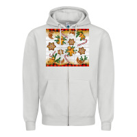 Dove Grey Christmas gingerbread cookies and candy cane Zipper Hoodie - NancyCooperArtShop