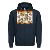 Navy Christmas gingerbread cookies and candy cane Zipper Hoodie - NancyCooperArtShop