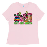 Bubblegum Pink But first cafecito y chismecito Ladies Tee - RanaPortraitStore