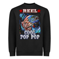 Black reel cool pop pop american flag bass Heavyweight Sweatshirt - LillyAllenDesigns