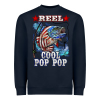 Navy reel cool pop pop american flag bass Heavyweight Sweatshirt - LillyAllenDesigns