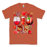 Copper valentines day wine glasses Classic Tee - NancyCooperArtShop