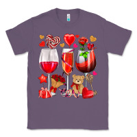Lavender valentines day wine glasses Classic Tee - NancyCooperArtShop