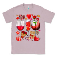 Lilac valentines day wine glasses Classic Tee - NancyCooperArtShop