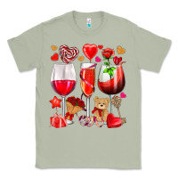 Matcha valentines day wine glasses Classic Tee - NancyCooperArtShop