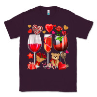 Plum valentines day wine glasses Classic Tee - NancyCooperArtShop